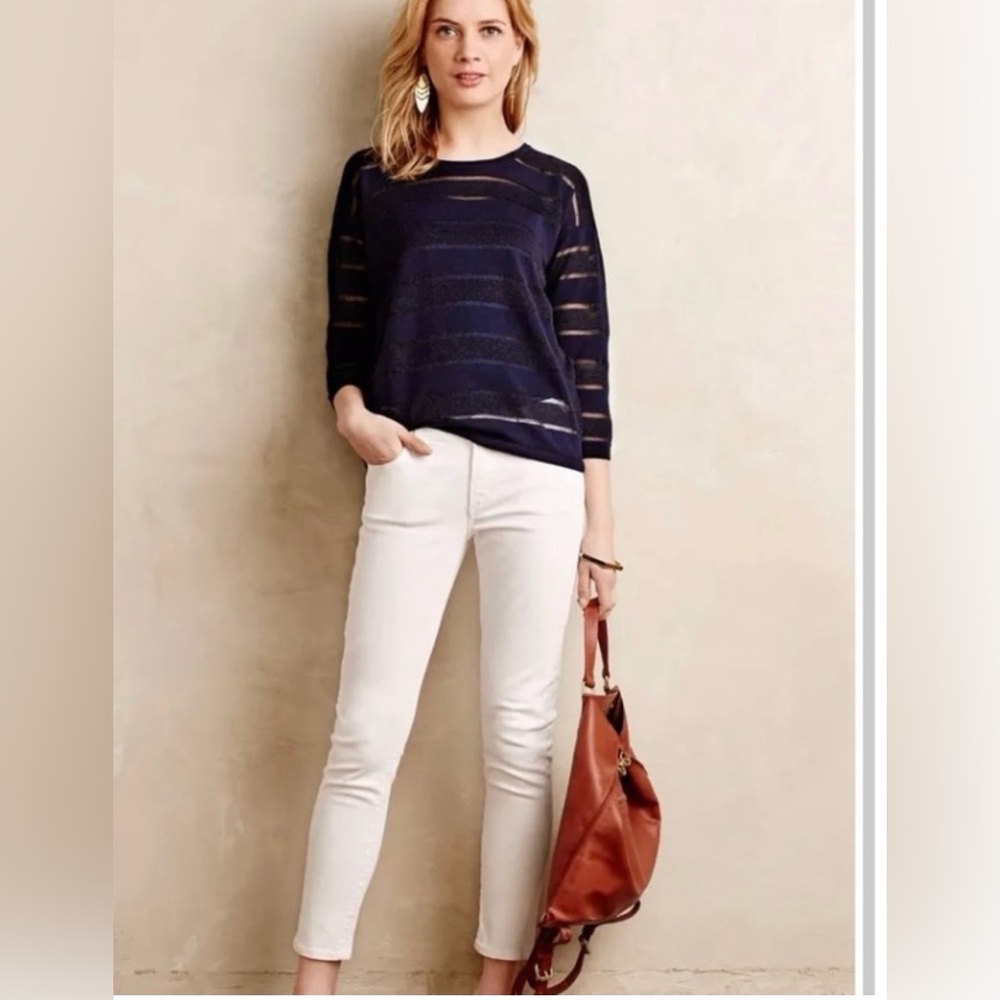 CITIZENS of HUMANITY AVEDON SKINNY OPTIC WHITE ANKLE JEANS - Picture 3 of 5